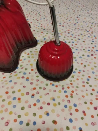 Lámpara Vintage Cerámica Roja