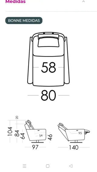 Sillón Relax Eléctrico Famaliving Rojo