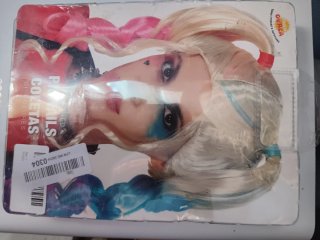 Peluca Harley Quinn Coletas Mujer DC Comics