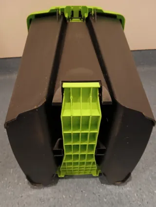 Cubo Basura Pedal Grande Negro y Verde