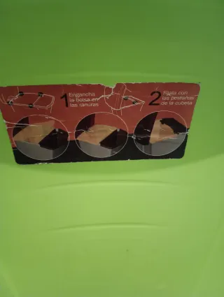 Cubo Basura Pedal Grande Negro y Verde