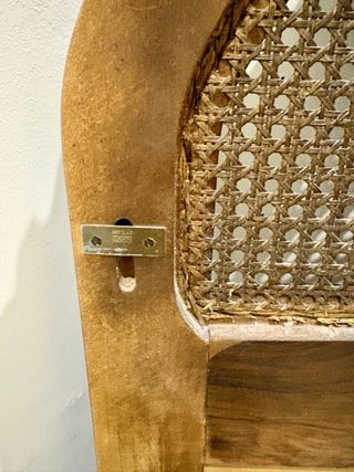 Cabecero de cama 150 cm ratán y madera