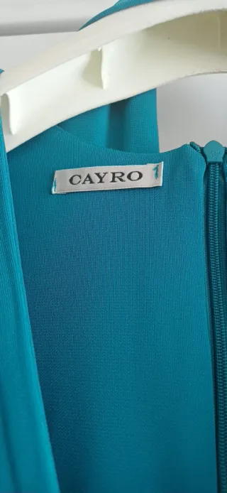 Vestido azul petróleo CAYRO manga larga