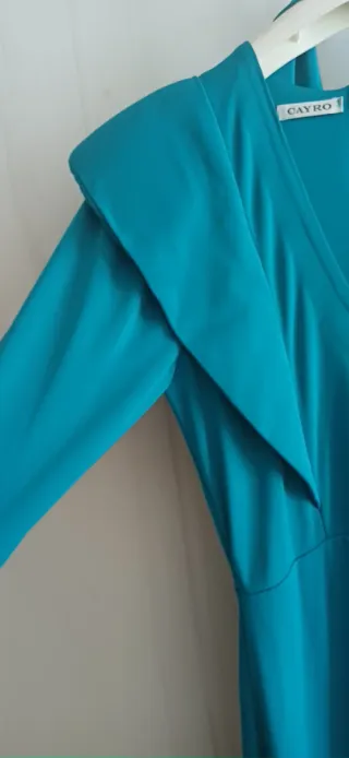 Vestido azul petróleo CAYRO manga larga
