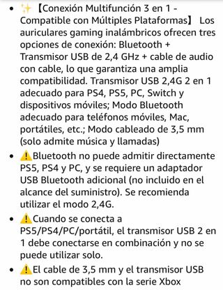 Cascos Gaming OZEINO Inalámbricos Bluetooth Nuevo