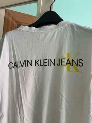 Camiseta Calvin Klein L Blanca Hombre