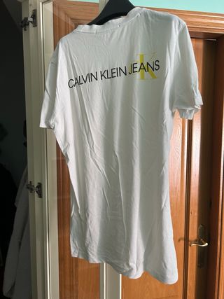 Camiseta Calvin Klein L Blanca Hombre