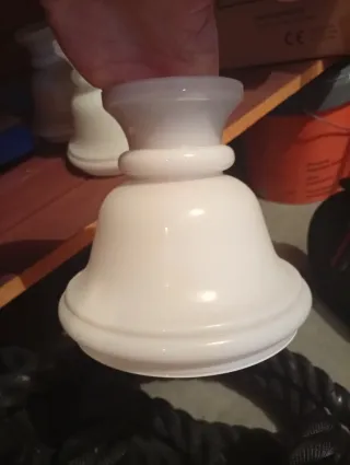 Tulipas de lámpara de cristal blanco