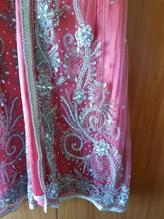 Takchita rosa salmón bordada