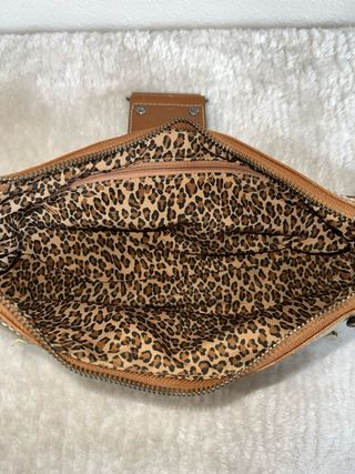 Borsa Guess tracolla beige leopardata