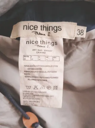 Trench reversible Nice Things azul/gris