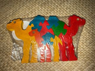 Lote 5 Puzzles Madera Camellos S.R.Y CO NUEVO