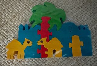 Lote 5 Puzzles Madera Camellos S.R.Y CO NUEVO
