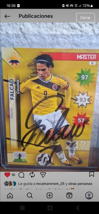 Cromo Falcao Firmado Master 97