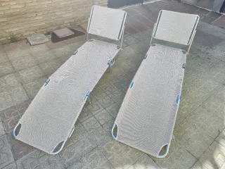Juego 2 Tumbonas Plegables