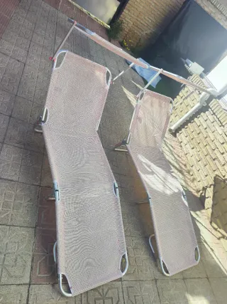 Juego 2 Tumbonas Plegables