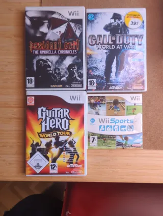 Consola Wii + Guitar Hero + Pack Juegos