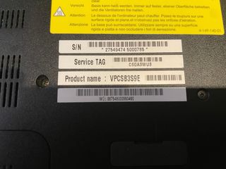 Sony Vaio VPC SB i5 Negro