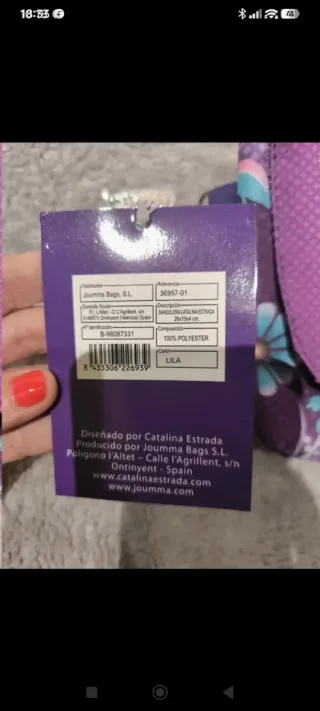 Neceser bandolera estampado floral