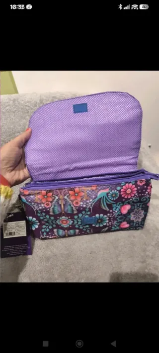 Neceser bandolera estampado floral