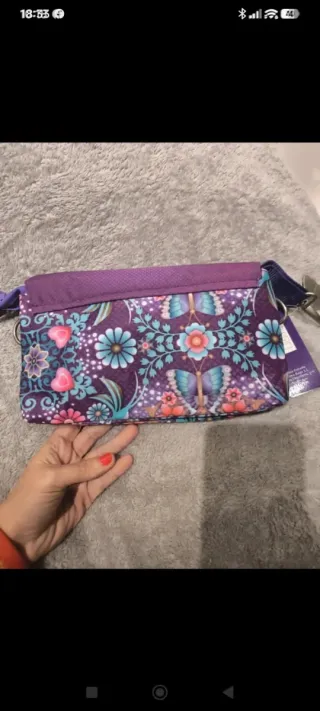 Neceser bandolera estampado floral