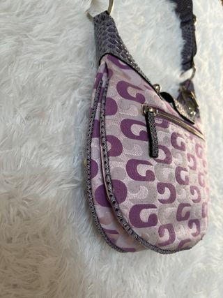 Borsa Guess viola rosa jacquard