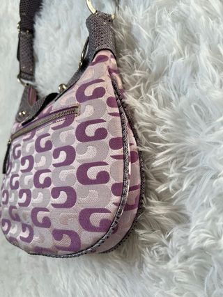 Borsa Guess viola rosa jacquard