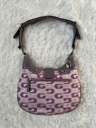 Borsa Guess viola rosa jacquard