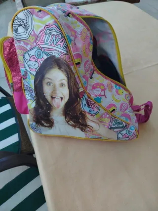 Conjunto Patinaje Niña Bolsa y Casco