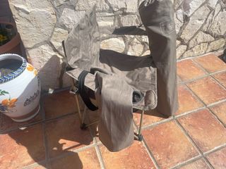 2 Sedie pieghevoli da campo beige/marrone