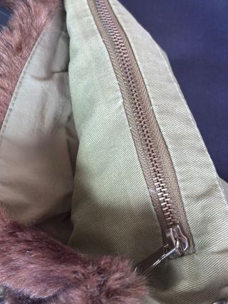 Parka Zara Mujer Verde Militar