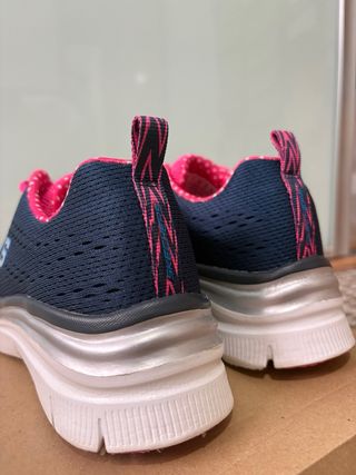 Zapatillas Skechers T36 Azul y Rosa