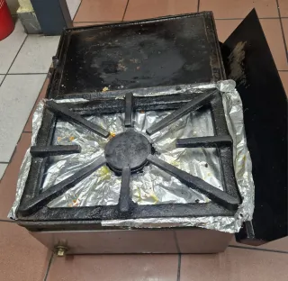 Plancha profesional 30cm + Fogón 30cm