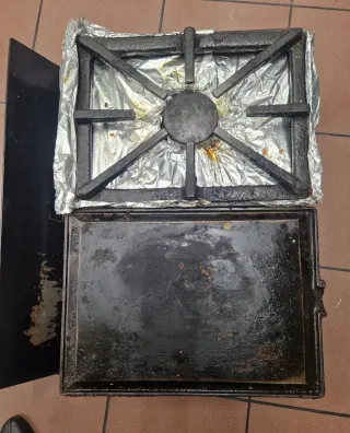 Plancha profesional 30cm + Fogón 30cm