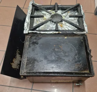 Plancha profesional 30cm + Fogón 30cm