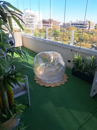Sillón Hinchable Transparente con Purpurina