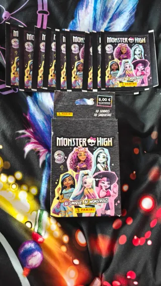 9 Sobres Cromos Colección Monster High Panini