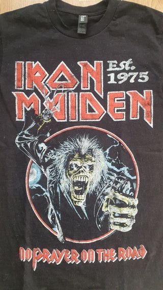Camiseta Iron Maiden No Prayer On The Road Tour 90