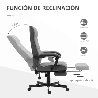 Silla de Oficina Ergonómica Reclinable
