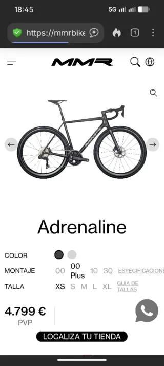 Bicicleta MMR 00 Plus talla S