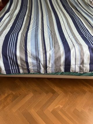 Funda Nórdica Cama 135 Rayas Azul y Gris