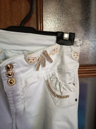 Pantalón Colombiano Blanco Talla X