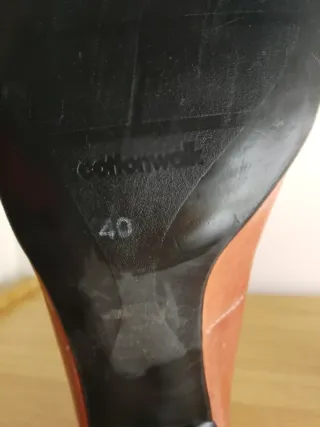 Zapatos de piel de tacón de aguja.