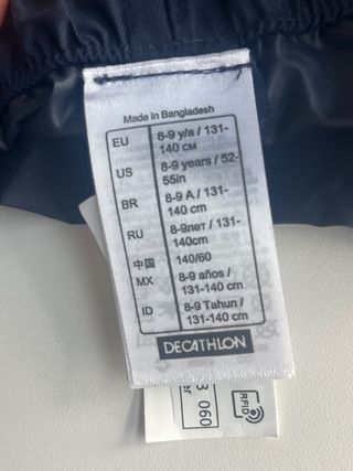 Pantalón impermeable Tribord azul oscuro niño