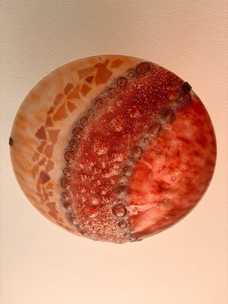 Lámpara de vidrio morada