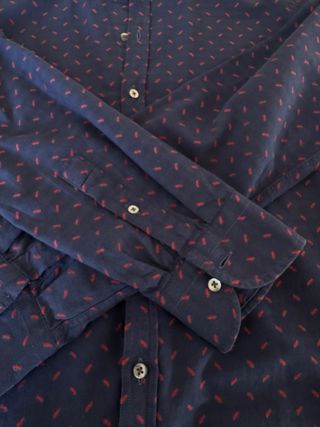 Camisa Scalpers azul con estampado