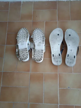 Lote de sandalias mujer y regalo ( leer texto )