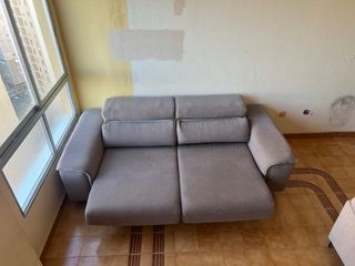 Sofá 3 plazas gris El Corte Inglés extensible