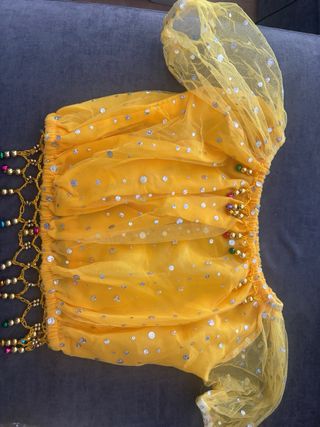 Conjunto danza vientre niña amarillo