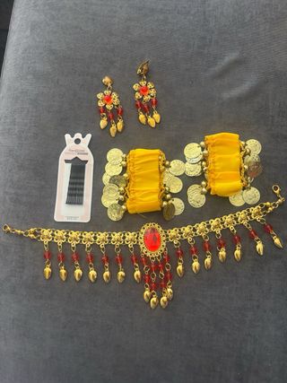 Conjunto danza vientre niña amarillo